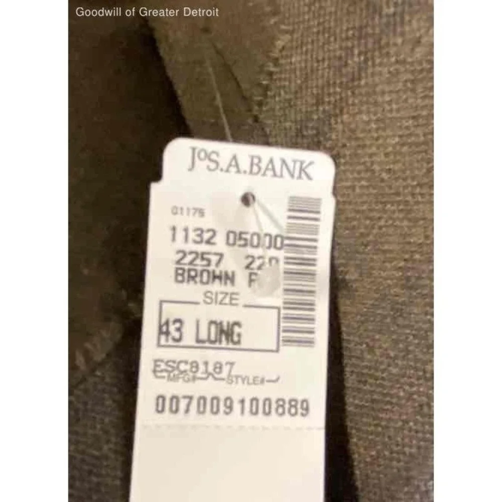Jos A. Bank Men's Brown Blazer SZ 43L 100 % Wool